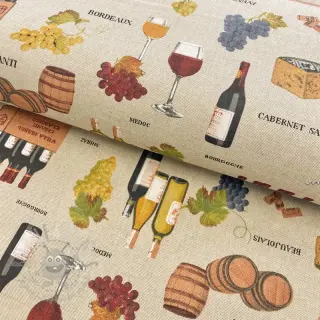 Dekorativno blago Linenlook Wine tasting