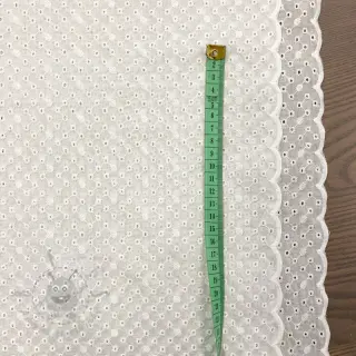Bombažna tkanina EMBROIDERY Daniela white