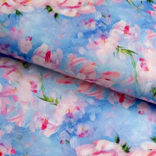 Bombažna tkanina SATIN STRETCH Peony roses