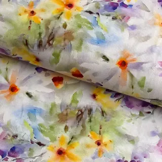 Bombažna tkanina SATIN STRETCH Corn flowers