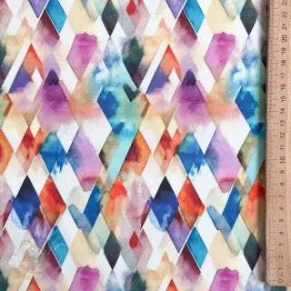 Bombažna tkanina SATIN STRETCH Irregular diamonds design B