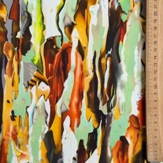 Bombažna tkanina SATIN STRETCH Abstract paint