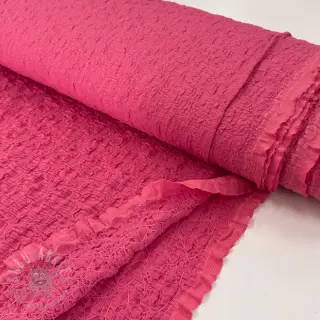 Bombažna tkanina SMOGGED EMBROIDERY pink
