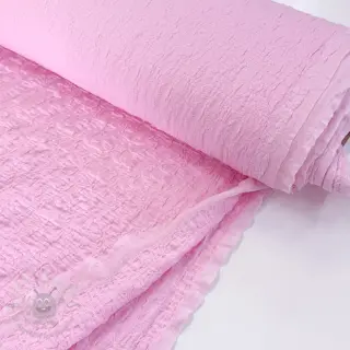 Bombažna tkanina SMOGGED EMBROIDERY light pink