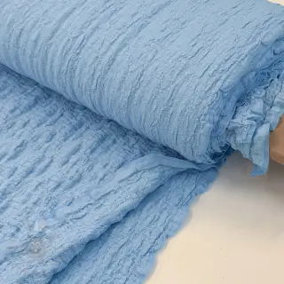 Bombažna tkanina SMOGGED EMBROIDERY light blue