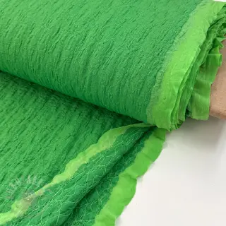 Bombažna tkanina SMOGGED EMBROIDERY green