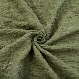 Bombažna tkanina SMOGGED EMBROIDERY army green