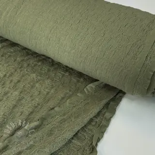 Bombažna tkanina SMOGGED EMBROIDERY army green