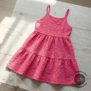 Bombažna tkanina SMOGGED EMBROIDERY pink