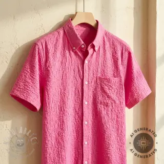 Bombažna tkanina SMOGGED EMBROIDERY fuchsia