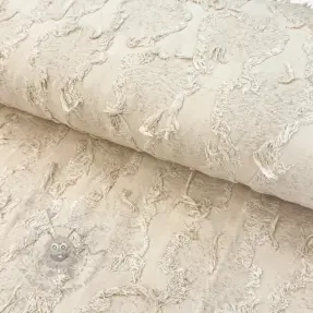 Bombažna tkanina z lanom JACQUARD RUFFLE