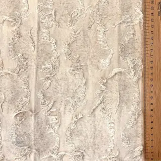 Bombažna tkanina z lanom JACQUARD RUFFLE