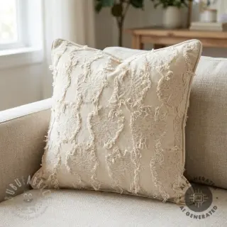 Bombažna tkanina z lanom JACQUARD RUFFLE