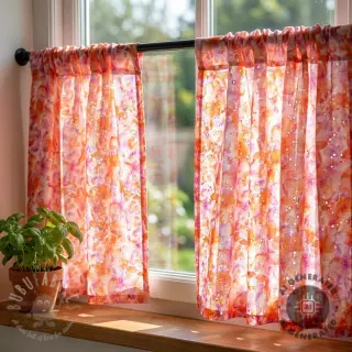 Bombažna tkanina EMBROIDERY Viola peach digital print