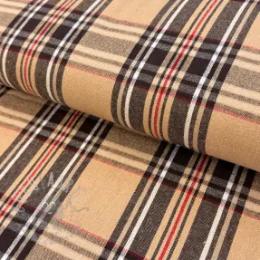Dekorativno blago Ecossais beige coffee