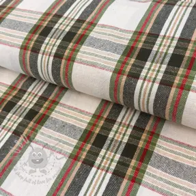 Dekorativno blago Ecossais ecru vert