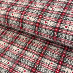 Dekorativno blago jacquard Villars ecru rouge