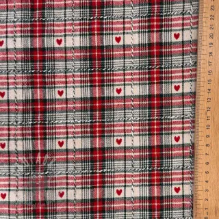 Dekorativno blago jacquard Villars ecru rouge
