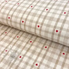 Dekorativno blago jacquard Ollon ficelle rouge