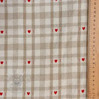 Dekorativno blago jacquard Ollon ficelle rouge