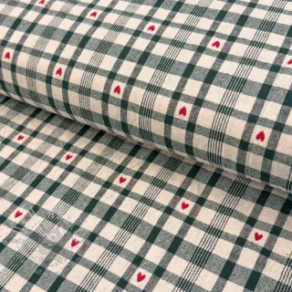 Dekorativno blago jacquard Ollon vert rouge
