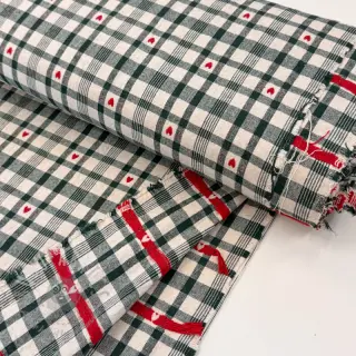 Dekorativno blago jacquard Ollon vert rouge