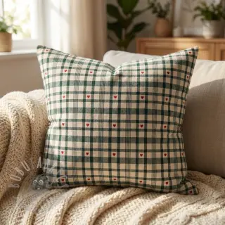 Dekorativno blago jacquard Ollon vert rouge