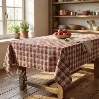 Dekorativno blago jacquard Villars ecru rouge