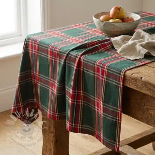 Dekorativno blago Ecossais vert rouge