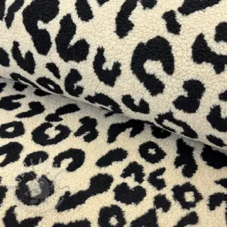 Plaščevina TEDDY JACQUARD Animal skin black