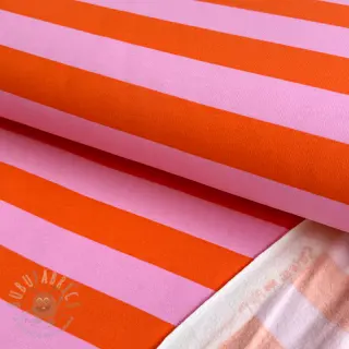 Kosmatena prevešanka SOFT Stripes orange
