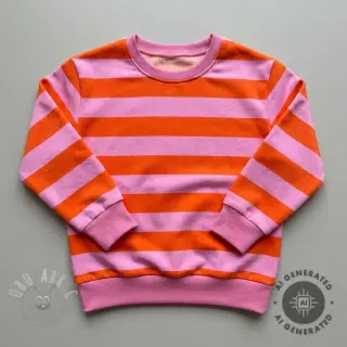 Kosmatena prevešanka SOFT Stripes orange