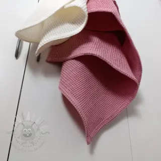 Bombažni vafel tkanja mauve