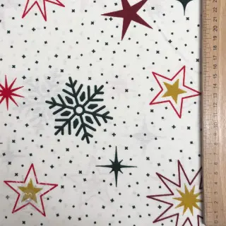 Dekorativno blago premium Magic star red gold