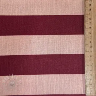 Dekorativno blago premium Joyful basic stripe wine