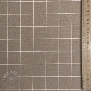 Dekorativno blago premium Perfect grid lines taupe