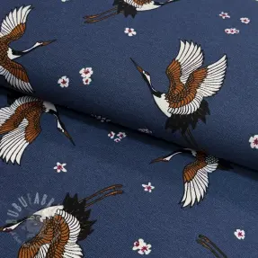 Dekorativno blago premium Crane blossom sky
