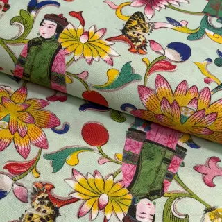 Dekorativno blago premium Lotus bloom lady digital print