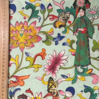 Dekorativno blago premium Lotus bloom lady digital print
