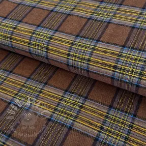 Bombažna tkanina FLANEL YARN DYED BRUSHED CHECK design A