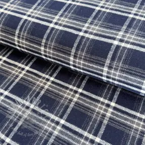 Bombažna tkanina FLANEL YARN DYED BRUSHED CHECK design D