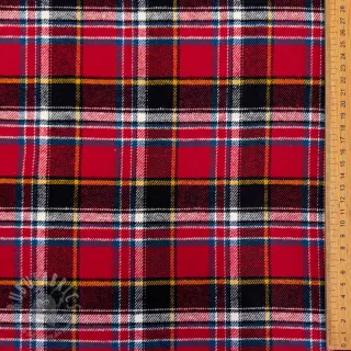 Bombažna tkanina FLANEL YARN DYED BRUSHED CHECK design E