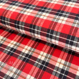 Bombažna tkanina FLANEL YARN DYED BRUSHED CHECK design I