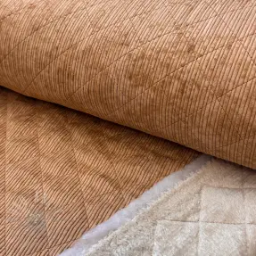 Žamet QUILT light brown