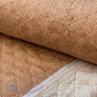 Žamet QUILT light brown