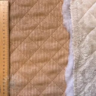 Žamet QUILT light brown