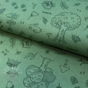 Dekorativno blago premium Wander woods doodle