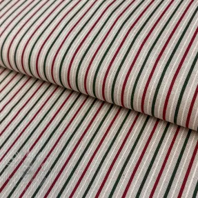 Dekorativno blago Linenlook Little Xmas stripe