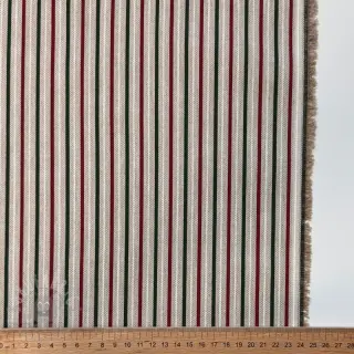 Dekorativno blago Linenlook Little Xmas stripe