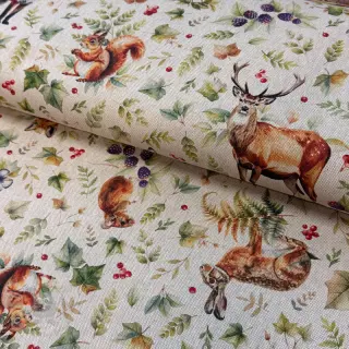 Dekorativno blago Linenlook Animal forest dream digital print